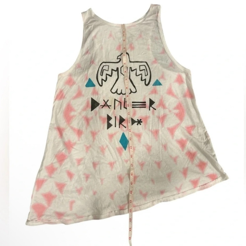 Chaser Danger Bird Women’s racerback tank top in White and Pink NWOT Size Small - Picture 4 of 7